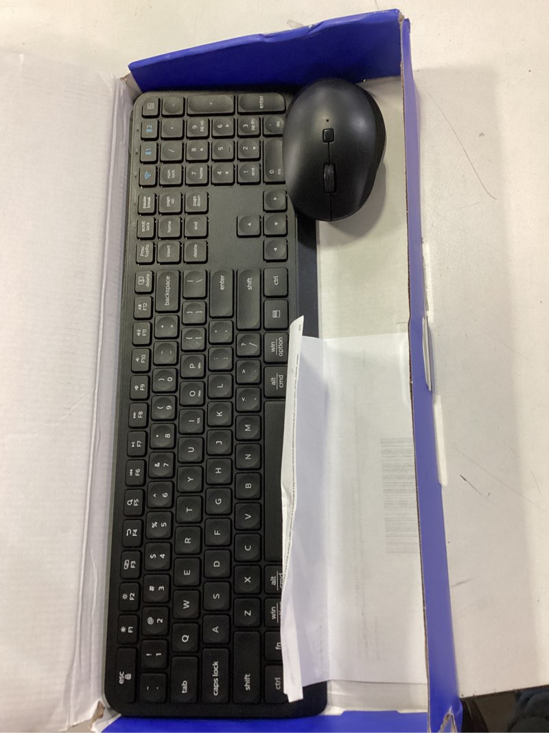 Condition photo showing Good Condition for PHILIPS Bluetooth Keyboard and Mouse Combo - Bluetooth 2.4Ghz Wireless Keyboard and Mouse,Ergonomic Design with Palm Rest,3-Device Connectivity, 5 DPI Mouse, Long Battery for Office & Home -Black