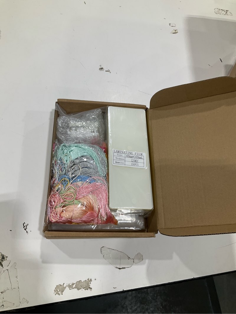 Condition photo showing Good Condition for fuyoooo 376 pcs dried flower bookmark making kit, 150 diy bookmark laminating pouches with 150 tassels and puncher diy projects party favor gift for women book lovers(2 x 6 inch,light colors) light colors 2 x 6 inch