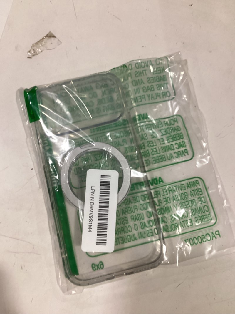 Condition photo showing Good Condition for Compatible with iPhone 17 Pro Max Case with 360° Spin Magnetic Ring Stand [Compatible with Mag-Safe] Full Camera Lens Protector Plating Clear Phone Case for iPhone 17 Pro Max 6.9", Clear Clear iPhone 17 Pro Max