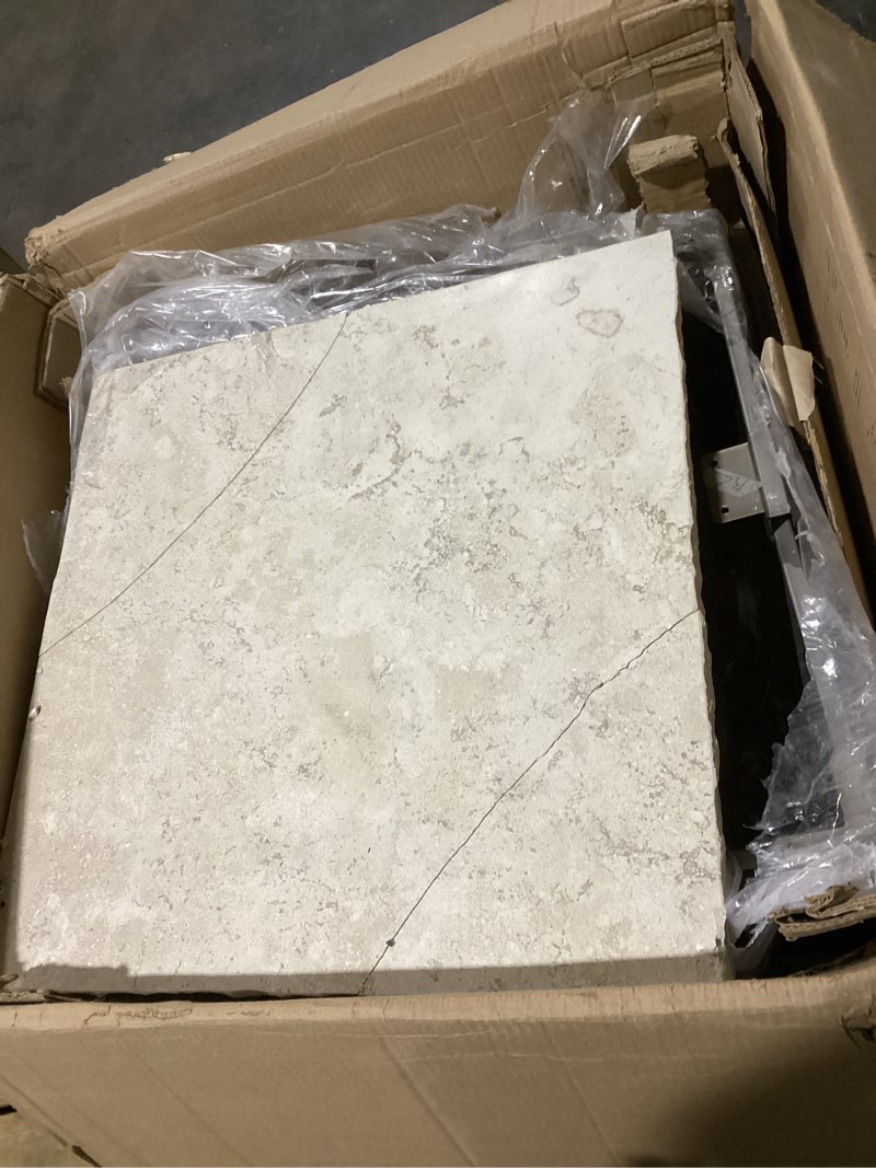Condition photo showing As Is for damaged  as is , bernhardt living  riverton side table