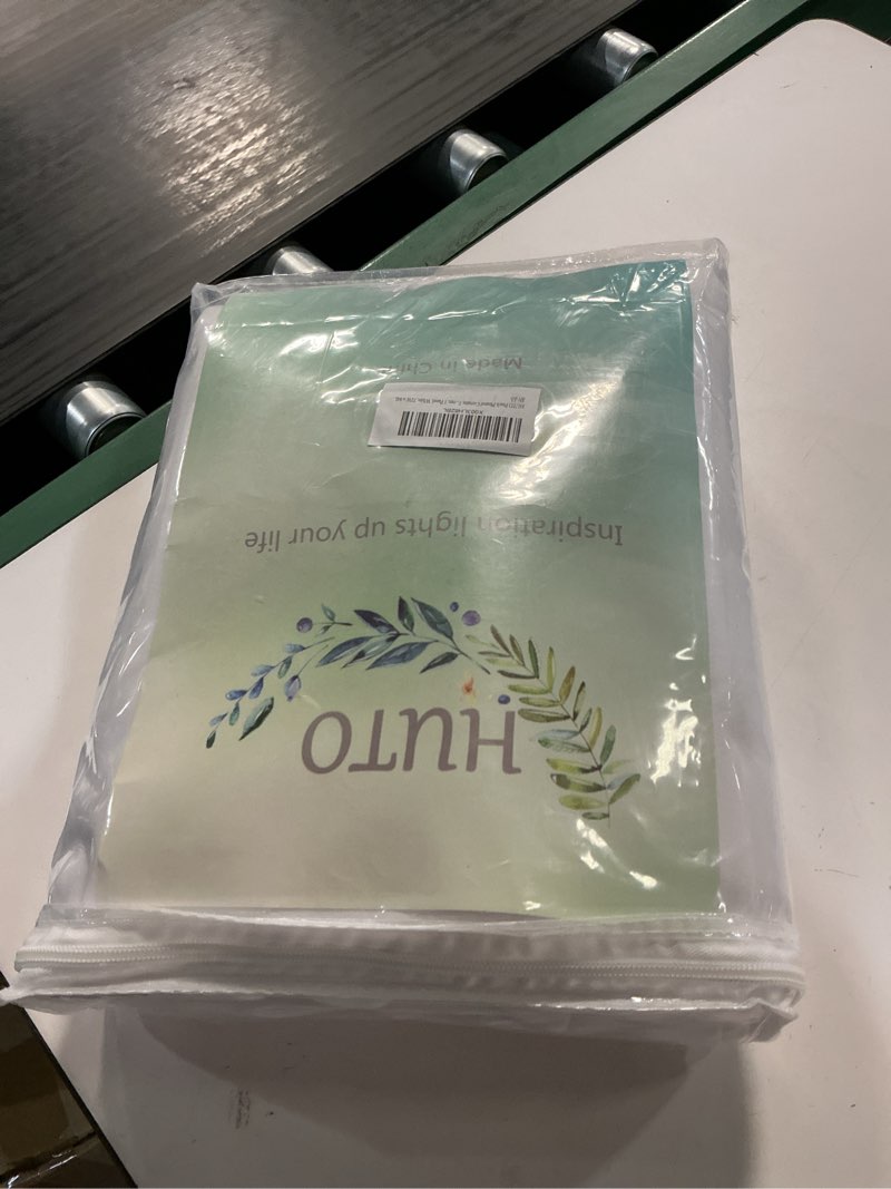 Condition photo showing New/Like New for HUTO White Pinch Pleated Curtains 72 Inches Wide by 84 Inches Long for Bedroom -Half Room Darkening Triple Weave Extra Wide Windows Curtains Drapes for Living Room, 1 Panel, 72W x 84L 72"W x 84"L (Pack of 1) White