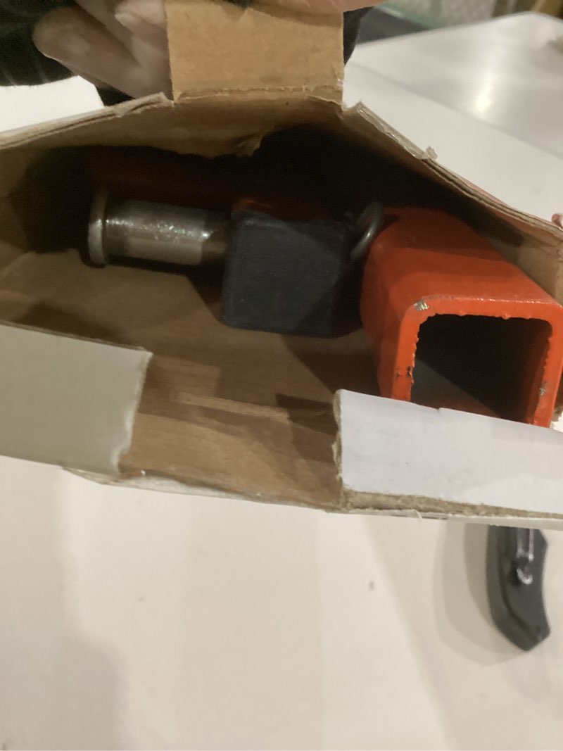 Condition photo showing Good Condition for deck board straightening & removal tool, heavy-duty 10ga one-piece steel deck tool to straighten bending boards & tighten gaps, orange