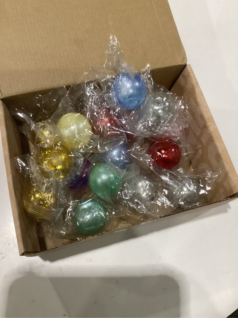Condition photo showing As Is for joyin 24 pack mini stress balls, squishy balls for adults, stress relief fidget toys bulk, glitter squeeze sensory toys for kids, party favors, birthday gifts goodie bags stuffers