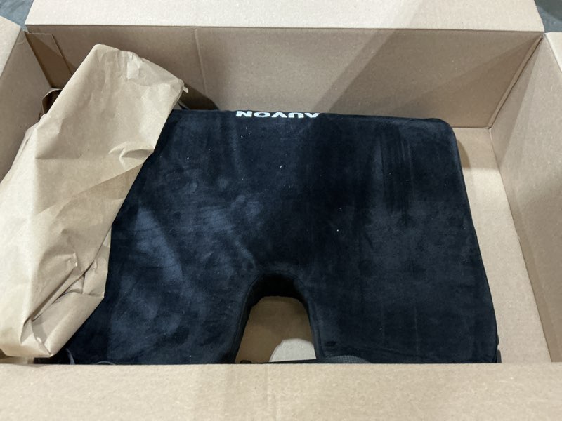 Condition photo showing As Is for auvon gel wheelchair seat cushion, relieve sciatica, back, coccyx, pressure sore and ulcer pain, refreshing ergonomic chair cushion with waterproof silk fabric, anti-slip cover