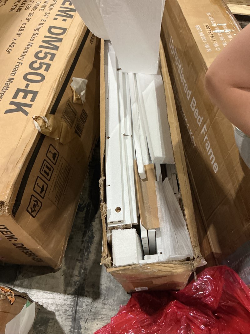 Condition photo showing As Is for decofy fluted 9 drawers dresser, 63'' wide modern chest of drawers with round edge & metal handle, wood drawer organizer for bedroom, living room, white white 15.6"d x 63"w x 31.5"h (9 drawers)