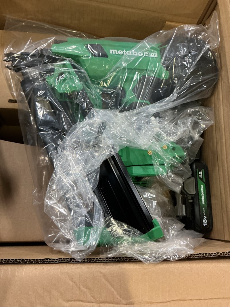 Condition photo showing As Is for metabo hpt multi-volt 3-1/2-in 21 -degree cordless roundhead framing nailer (battery included and charger included)