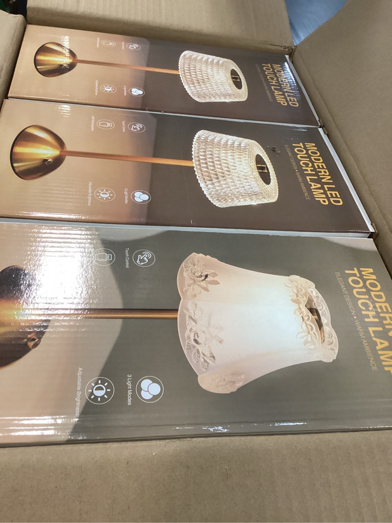 Condition photo showing New/Like New for liliful 6 pcs cordless table lamp rechargeable touch led small gold portable battery operated usb-c desk lamp 3 color dimmable for bedroom living room dining (gold,mushroom style) gold mushroom style 6