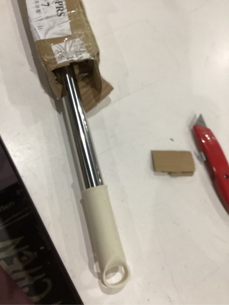 Condition photo showing Good Condition for 1 pack telescoping skylight pole with hook up 47 to 79 inch wand for blinds tension rod blinds shades stainless steel adjustable curtain pull wand for skylight cordless window (beige) 1 beige up 47 to 79 inch