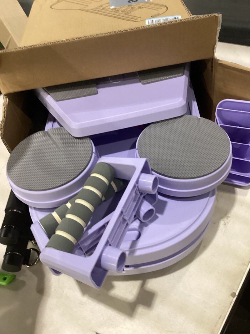 Condition photo showing Good Condition for Pilates Reformer Sets Pilates Board 6in1 Multifunctional Abdominal core Trainer Workout Equipment,Exercise Board Foldable Ab Board Trainer Pilates Exercise Machine (Purple)