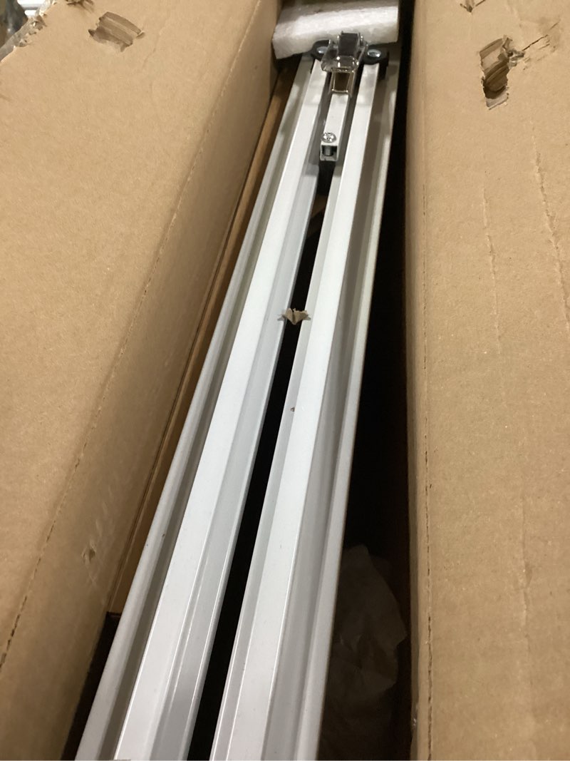 Condition photo showing Good Condition for 3 Tier Folding Shelf with Wheels, Metal Steel Collapsible Shelves, Folding Bookshelf no Assembly, Portable Folding Storage Shelves, Rolling Standing Utility Rack for Kitchen, Office, Bedroom, Natural Natural 3 Tiers