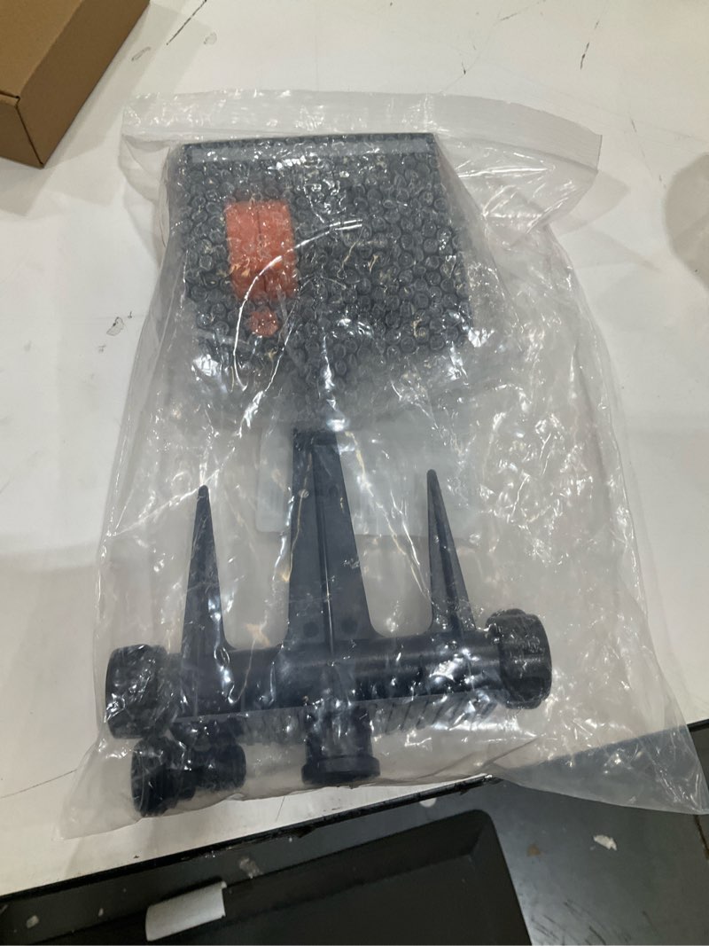 Condition photo showing Good Condition for lawn sprinkler for yard with 16 holes, black, automatic oscillating sprinkler, adjustable water flow rate - large area coverage, 4 spraying modes, ideal for lawn and garden