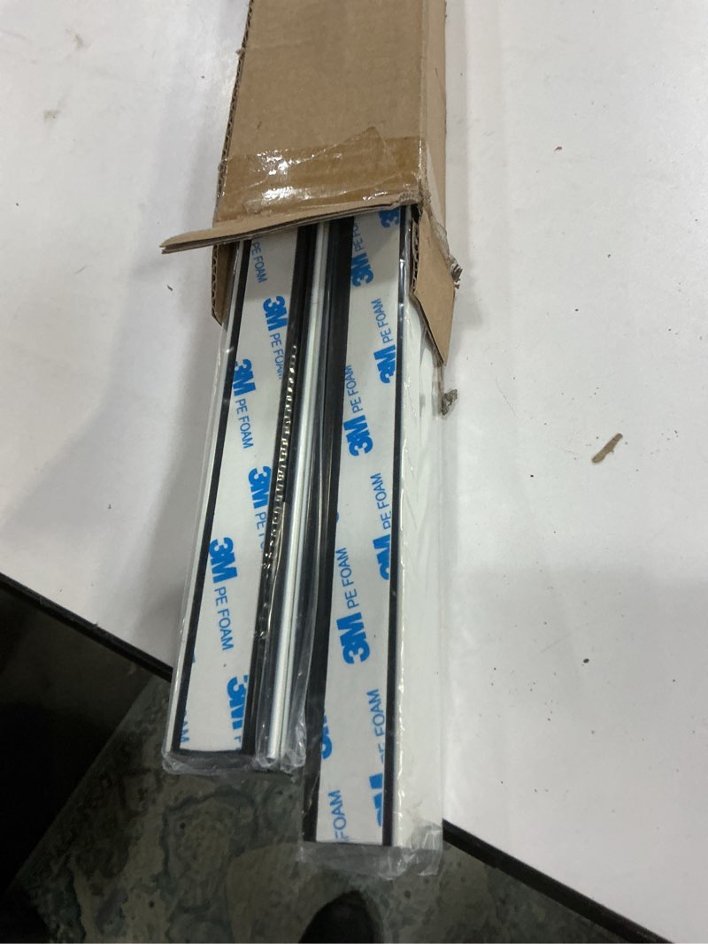 Condition photo showing Good Condition for Light Blocking Strips for Window Shades and Blinds, 100% Blackout PVC Side Tracks Light Blocker for Blinds, Window Light Blocker for Bedroom(White, 58", 4PCS) White-4pcs 4PCS