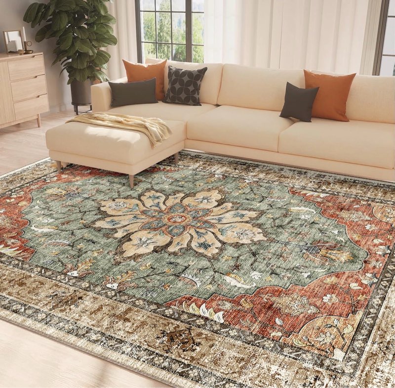 8x10 area rugs 8x10, washable rug, non-slip, rugs for living room, kitchen rugs, rugs for bedro