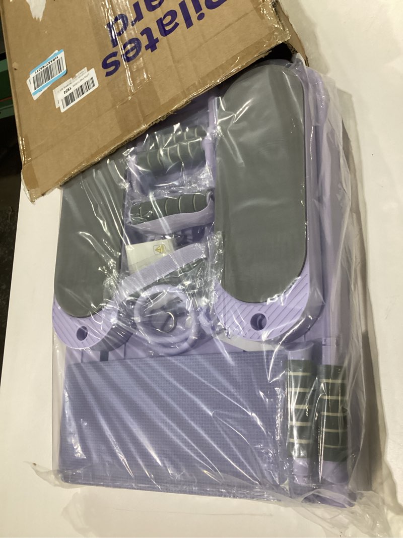 Condition photo showing New/Like New for Pilates Board - Versatile Foldable Pilates Reformer Set at Home, Multi-Purpose Sliding Board for Pilates Workouts, 6-in-1, Purple