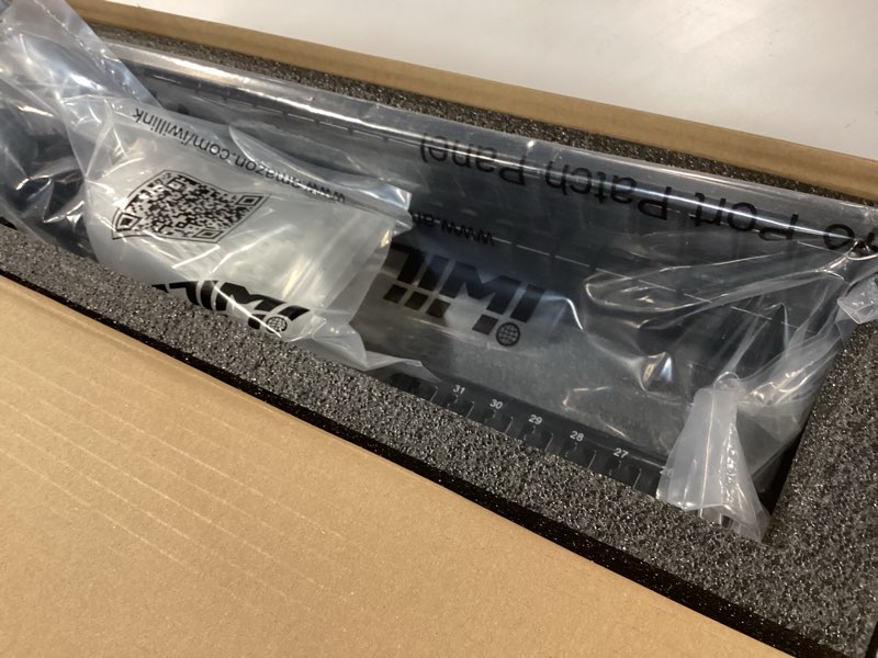 Condition photo showing New/Like New for iwillink Blank 48-Port Keystone Patch Panel, 2U 19'' Rackmount/Wallmount with Metal Housing, Includes 24 Blank Inserts for Custom AV/Data Setups 48 Port With Bar