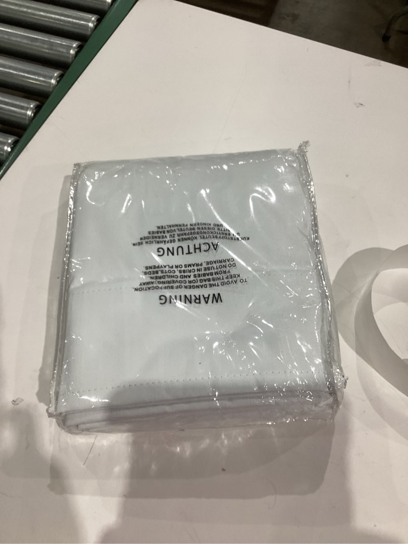 Condition photo showing New/Like New for 84 Inch Curtains Blackout 2 Panel Heat Reducing Room Darkening Linen Curtains for Bedroom/Dorm UV Blocking/Noise Canceling Window Drapes Thermal Insulated Textured Black Out Curtain 7ft 52x84 White 52"W x 84"L (Pack of 2)
