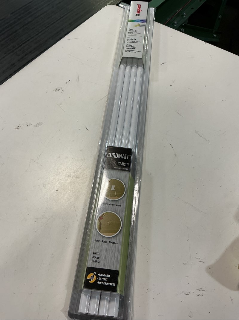 Condition photo showing Good Condition for legrand - wiremold kit cordmate, organizer and hider, cover, concealer, and protector for wall, single cord, cmk10, paintable