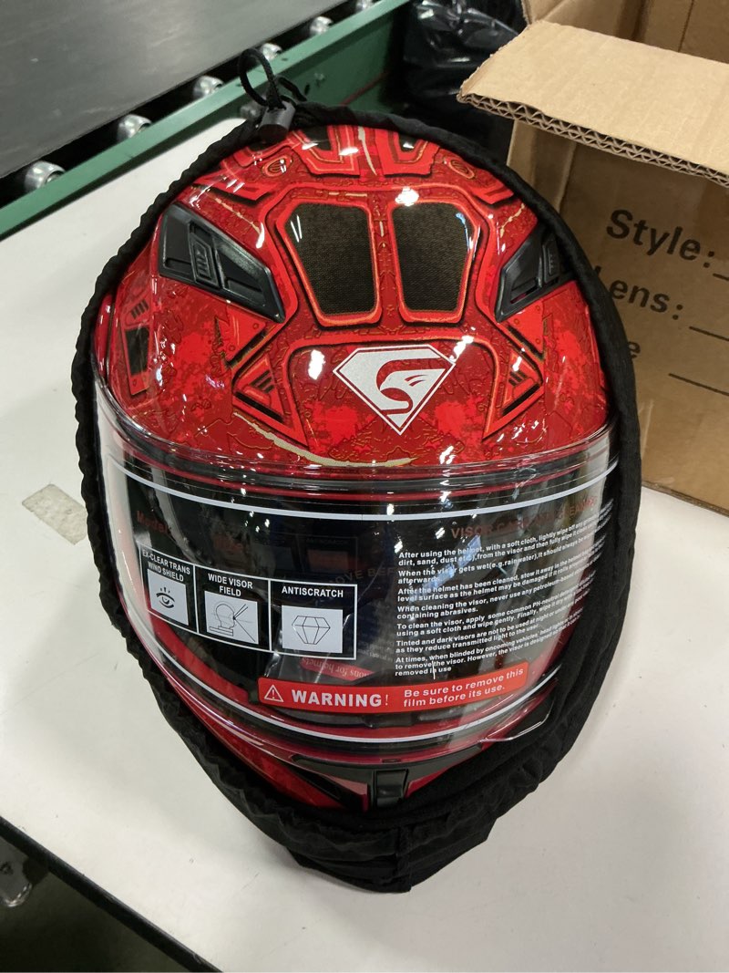Condition photo showing Good Condition for KYPARA Motorcycle Dual Visor Flip up Modular Full Face Helmet with DOT Certification of Impressionism