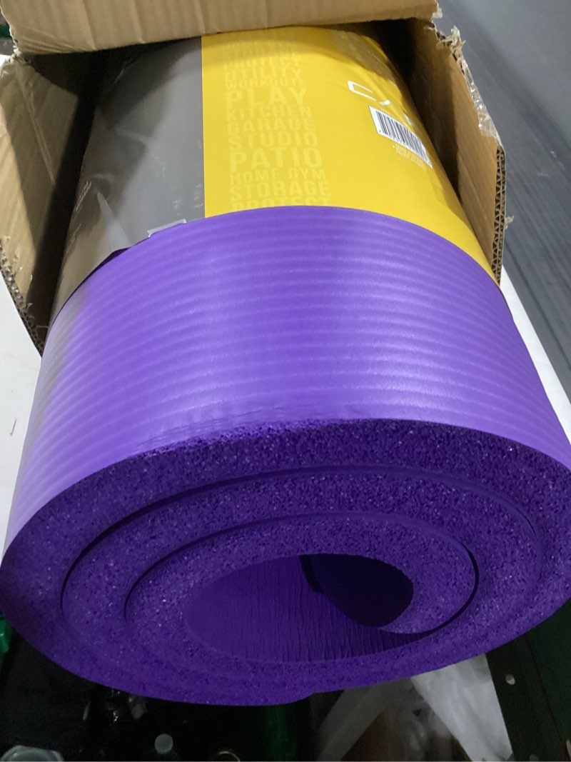 Condition photo showing Good Condition for CAP Barbell 1-Inch High Density Exercise Yoga Mat with Strap | Multiple Colors Purple