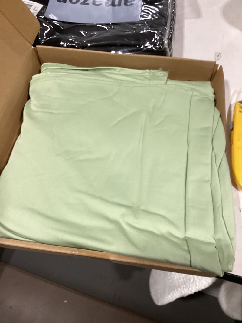 Condition photo showing Good Condition for wokceer 7.2ft wedding arch cover spandex fitted wedding arch stand covers round top sage green chiara arch cover for birthday party ceremony banquet decoration 7.2 ft sage green