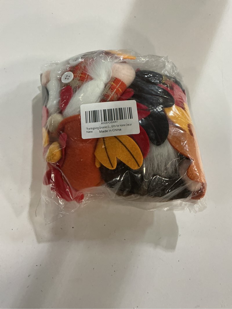 Condition photo showing New/Like New for CRCZK Turkey Fall Gnome, Thanksgiving Gnome Decorations, 2Pack Handmade Swedish Tomte Gnomes with Maple Leaves Wings Harvest Gnome Plush Scandinavian Figurine Nordic Gnomes Holiday Decor Gifts