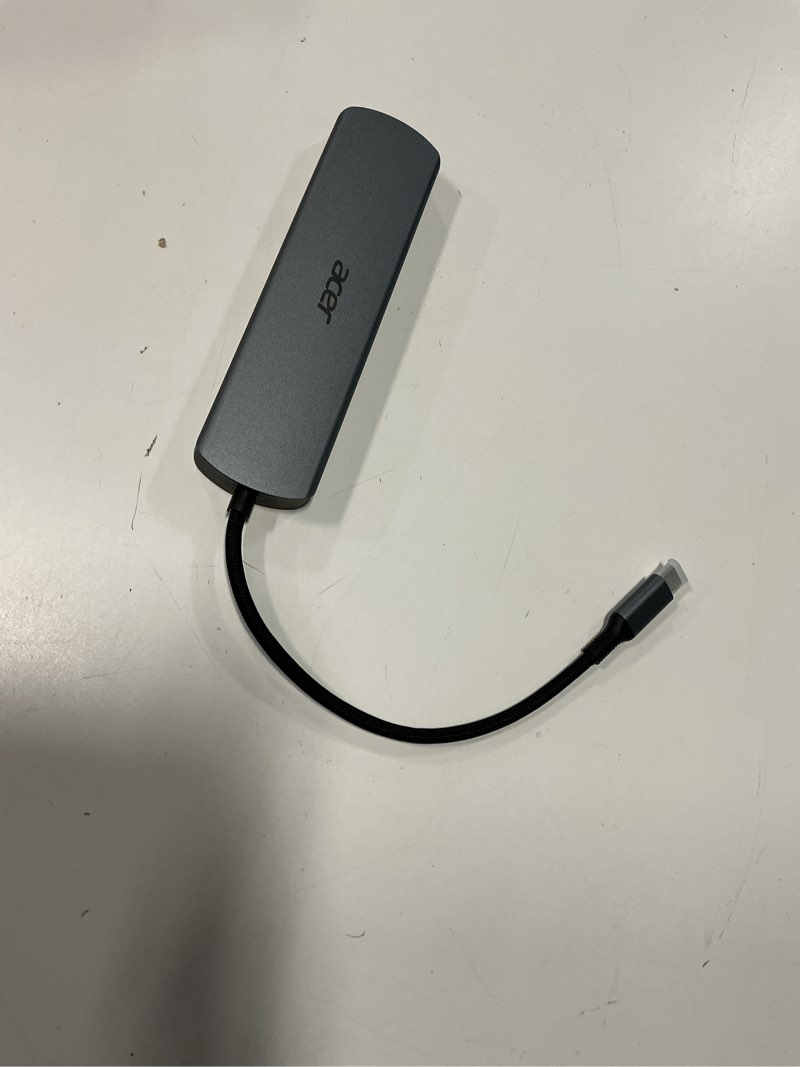 Condition photo showing Good Condition for acer 6 in 1 usb c hub with ethernet, 4k@60hz usbc to hdmi multiport adapter, 100w pd charging, 2xusb a & 1xusb c data ports usb c splitter for macbook neo/pro m5/air, acer, ipad, iphone 17/16/15