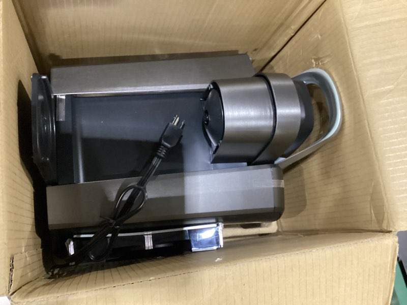 Condition photo showing As Is for Keurig K-Elite Single Serve K-Cup Pod Coffee Maker, with Strength and Temperature Control, Iced Coffee Capability, 8 to 12oz Brew Size, Programmable, Brushed Slate