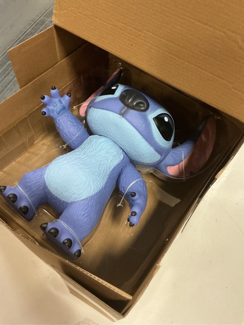 Condition photo showing Good Condition for Disney Stitch Live-Action Larger Than Life 14-inch Vinyl Figure, Articulated Toy for Play or Display, Poseable Figurine, Inspired by Disney's New Live-Action Lilo & Stitch Movie, Kids Ages 3+