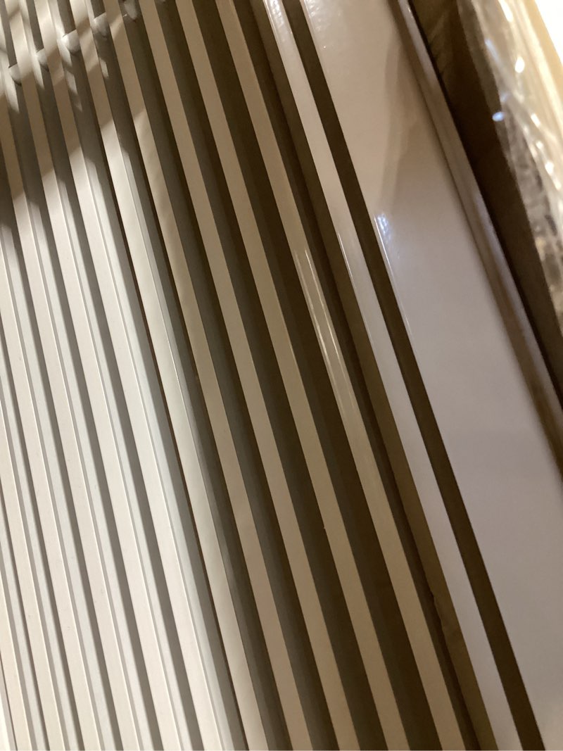 Condition photo showing Good Condition for hvac premium 48"w x 8"h [duct opening] linear aluminum clip-on bar return air grille - white [outer dimensions: 49.25"w x 9.25"h] 48 x 8