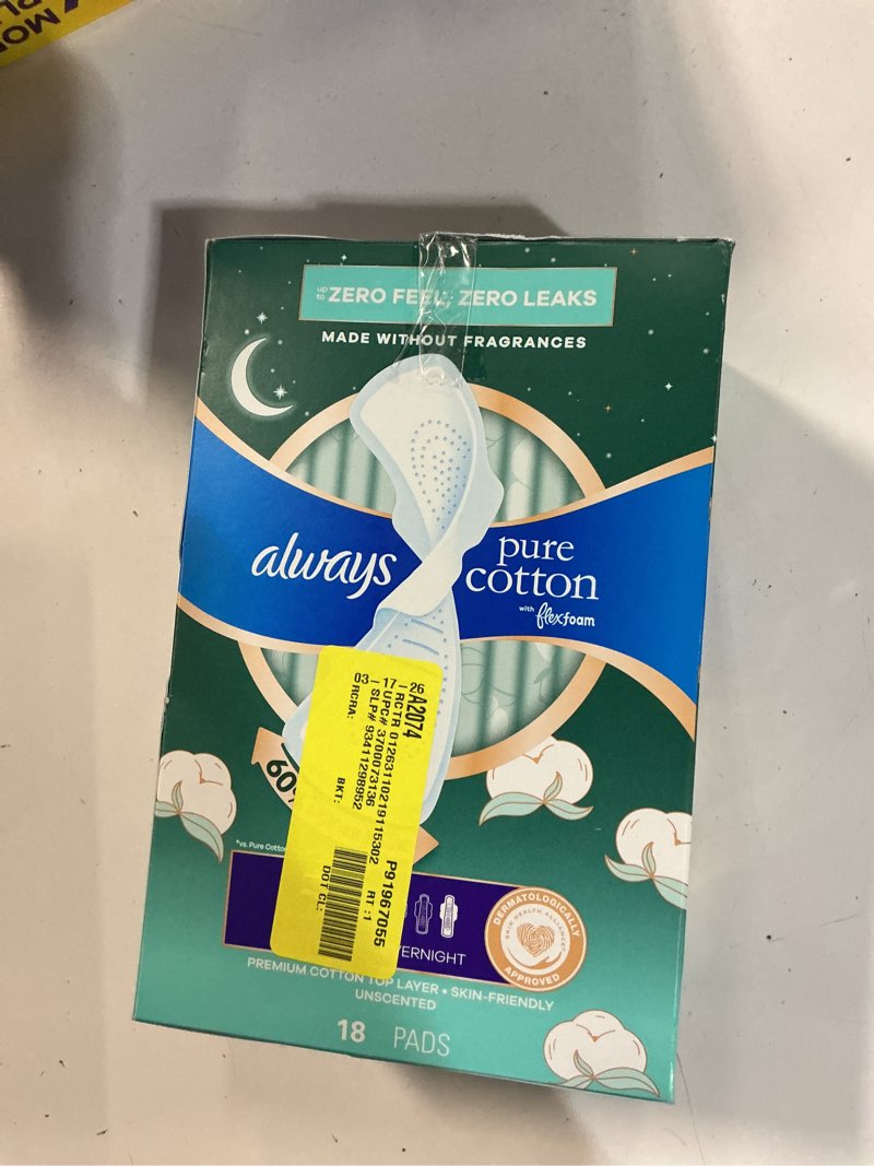 Condition photo showing Good Condition for always, pure cotton with flexfoam pads for women size 5, 18 count