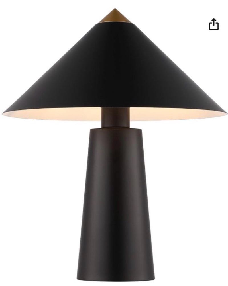 Syuna Table Lamp - 17 Inch Height - TBL4531 - Black/Gold - Safavieh
