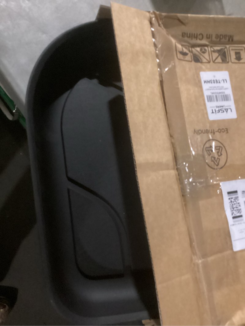 Condition photo showing Good Condition for lasfit premium extra thick trunk well liner for tesla model y 2025 2024 2023 2022 2021 2020, all weather tpe custom fit sub trunk storage mats cargo mat