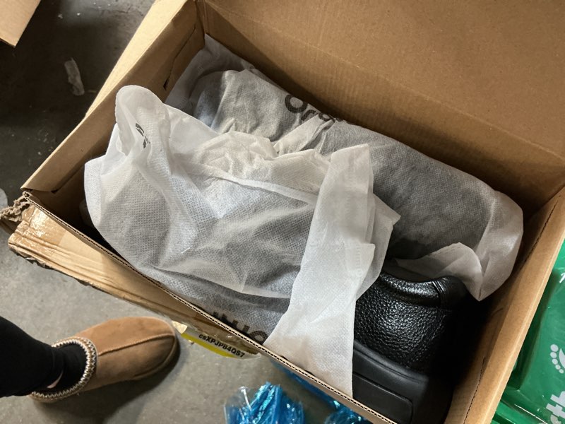 Condition photo showing New/Like New for OrthoComfoot Men's Orthopedic Slip On Loafers Walking Shoes with Arch Support: Suede Leather Dress Slip-Ons Loafers for Plantar Fasciitis, Comfortable Non-Slip Shoes for Foot and Heel Pain Relief size 42