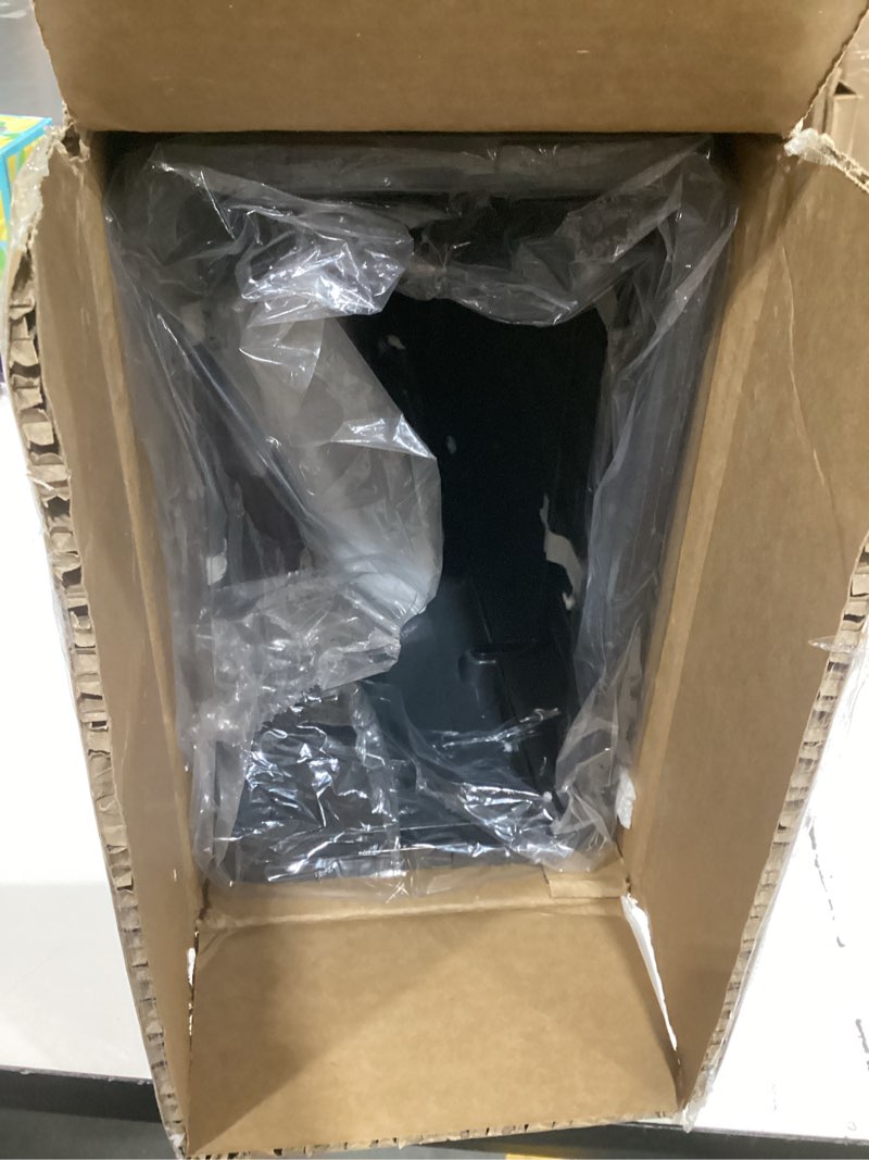 Condition photo showing As Is for wanwanka bathroom tall skinny trash can with lid, waste basket fits in narrow spaces and perfect for commerical offices,garbage can with press top,for home,bedroom,kitchen,living room.