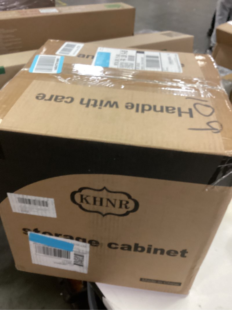 Condition photo showing New/Like New for KHNR 4-Tiers Slim Bathroom Storage Cabinet, Foldable Storage Cabinets,Narrow Bathroom Storage,Movable Bathroom Storage Organizer for Small Spaces,Bathroom,Kitchen,Laundry,White White 4-Tiers