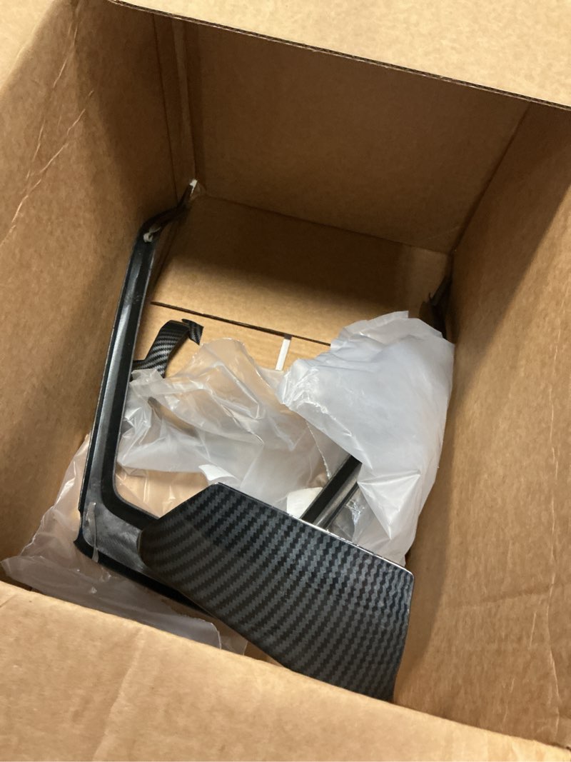 Condition photo showing As Is for for Honda CR-V 2017 2018 2019 Accessories Cup Water Frame Decals CRV ABS Carbon Fiber Stickers, B 2017-2019 Cup Holder Frame