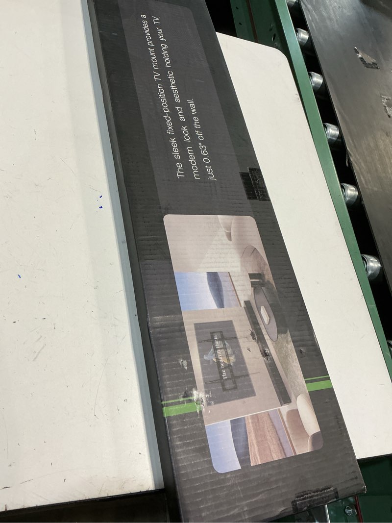 Condition photo showing As Is for Joy Seeker Ultra Slim Fixed Wall Mount, 0.63" Low Profile TV Mount Bracket for 42"-100" LED/LCD/Plasma Flat Screens, Fits VESA Up to 800x600mm, 220lbs Capacity, Easy Assembly Space Saver