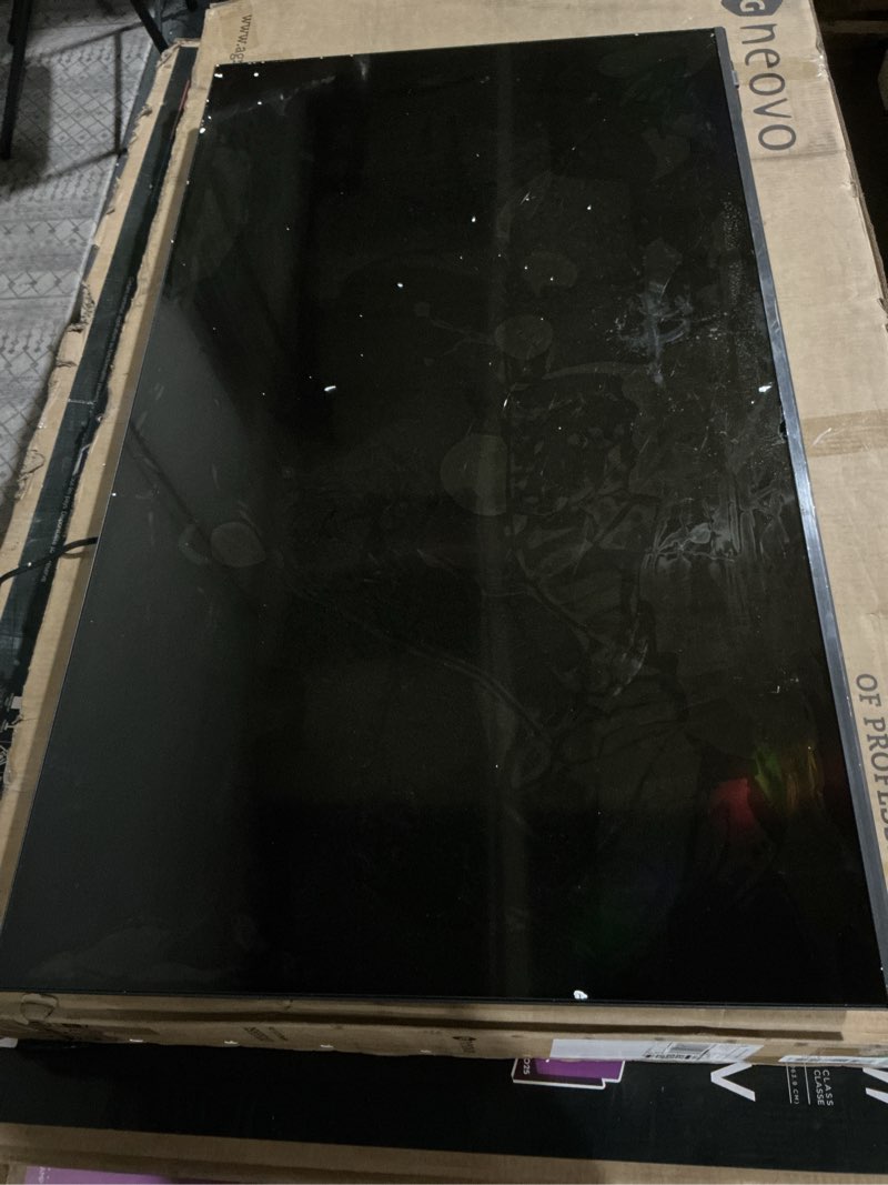 Condition photo showing As Is for screen damaged - no power samsung 50-inch class crystal uhd u8000f 4k smart tv (2025 model) endless free content, crystal processor 4k, metalstream design, knox security, alexa built-in 50-inch tv only