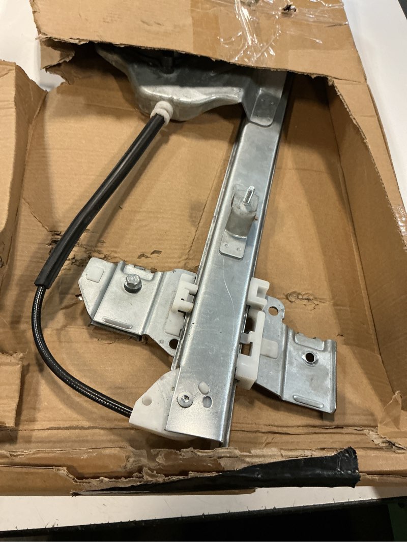 Condition photo showing As Is for front left power window regulator with motor assembly compatible with bu-ick lesabre 2000-2005 driver side replace 741-762 82132 660254 15231241 25713422