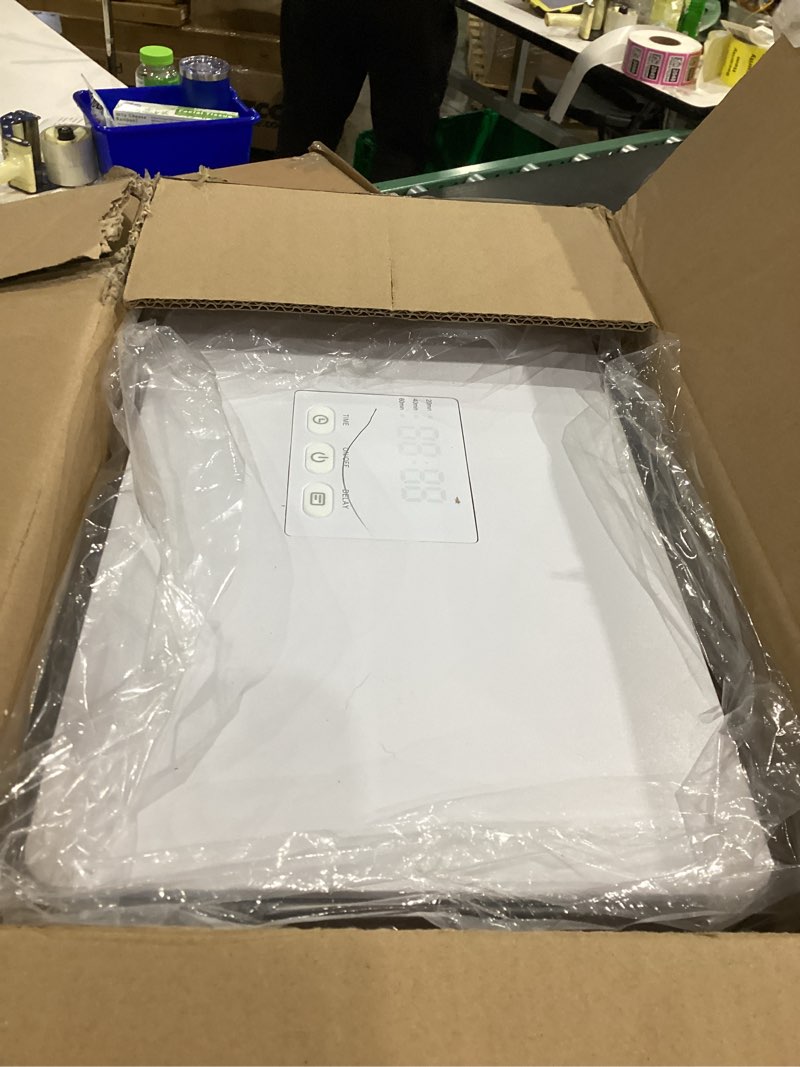 Condition photo showing As Is for SereneLife Luxury Rectangle Towel Warmer - Spa & Bathroom Heater with Custom Fragrance, Auto Shut-Off, Fits 2 large Towels, Blankets, Bathrobes, PJ's - Perfect Gift for Him & Her (Silver)