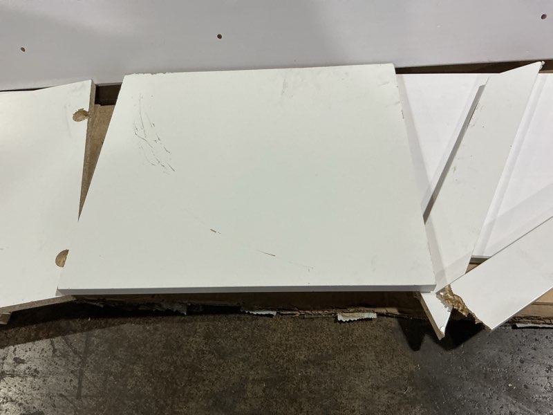Condition photo showing As Is for similar camaflexi geometrix bookcase 72\" h / 100% solid wood/light oak and white finish light oak and white 72\"