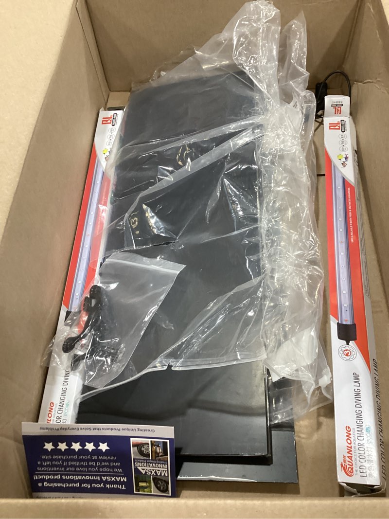 Condition photo showing Good Condition for sieral aquarium lids polycarbonate canopy with led light 2 pcs set 22.95 x 16.61 x 0.12 inch for 75/90/110 gallon with center brace aquariums cover fish tank lid with a hook knife, clear clear 48 x 18 inch