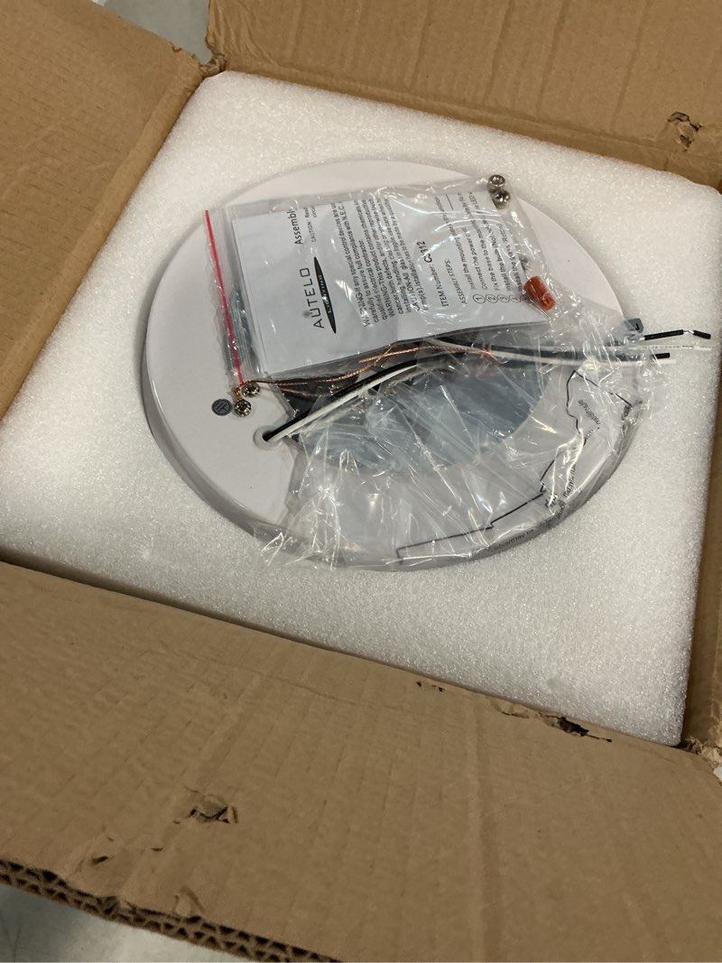 Condition photo showing New/Like New for autelo 2-light close to ceiling light fixture, 11 inch frosted glass shade flush mount ceiling light fixture in antique brass finish, e26 socket for living room hallway bedroom c3312 brz brushed gold 1-pack e26 12-inch