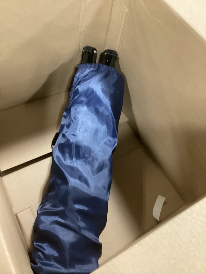 Condition photo showing Good Condition for Portable Folding Camping Table with Cup Holders – Lightweight & Compact 2-Tier Outdoor Table with Storage, Ideal for Card Games, Snacks, Picnic, Tailgating & Camping (Navy Blue)