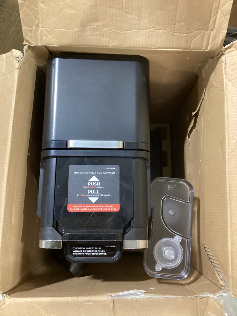 Condition photo showing As Is for Ninja Drip Coffee Maker With K Cup Combo, DualBrew Pro Specialty Coffee System, Coffee Machine Compatible with K-Cup Pods, 12 Cup Single Serve Coffee Makers with Paper Filter, CFP301 Frother + Paper Filter