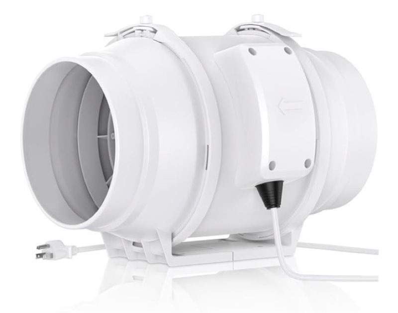 Tesansi 6 Inch Inline Duct Fan with EC Motor - High Performance 375 CFM Inline Booster Duct Ventilat