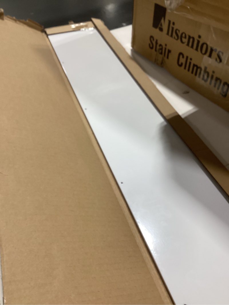 Condition photo showing Good Condition for 2 Pcs Door Kick Plates - 6 x 30 Inches Kick Plates for Exterior Interior Doors Protection Decor, 1.5mm (1/16 Inch) Thickness Rectangular Aluminum Door Push Plate (White) 6 x 30 Inch White