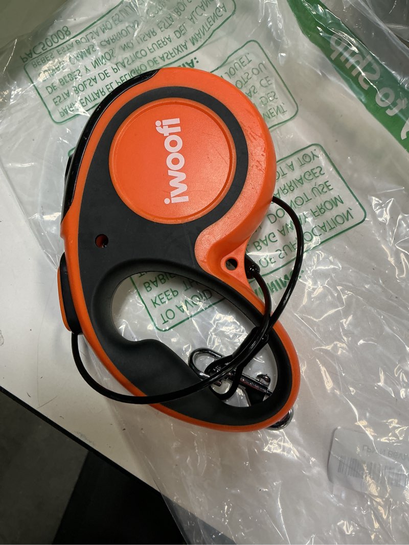 Condition photo showing Good Condition for Retractable Dog Leash 18.2 ft – Chew Proof Cable Included – 360° Tangle-Free Design – Heavy Duty Reflective Leash – Soft Anti-Slip Grip Outdoor Daily for Small & Medium Dogs up to 50 lbs (Orange) 0-50 LBS Orange