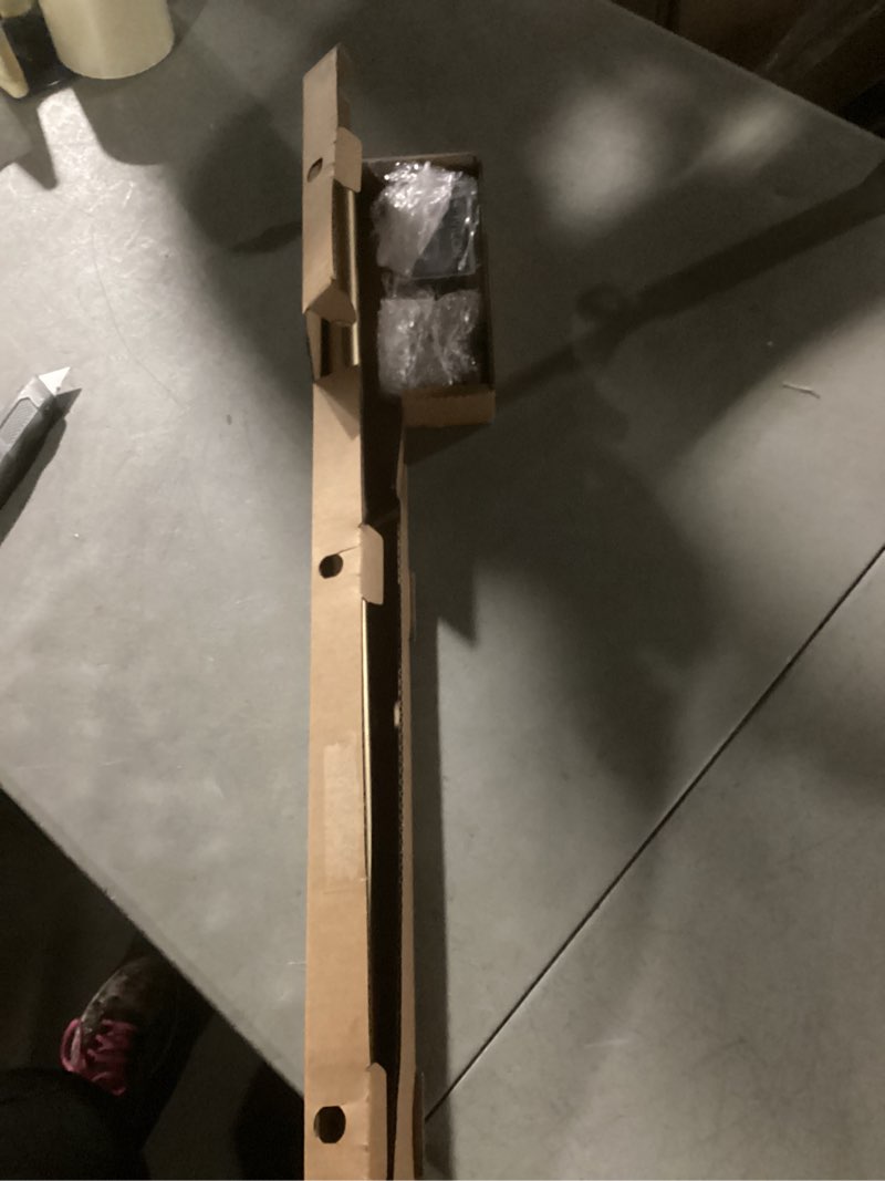 Condition photo showing New/Like New for ivilon drapery window curtain rod - end cap style design 1 inch pole. 28 to 48 inch color warm gold 28 to 48 in.