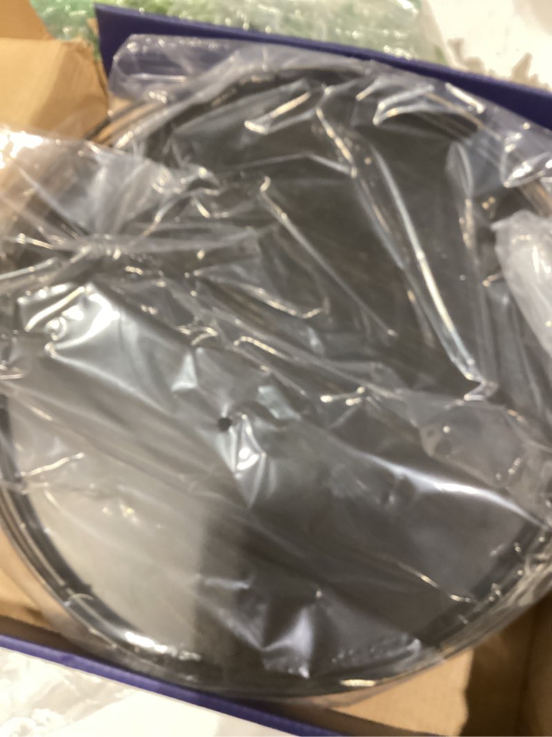 Condition photo showing Good Condition for 12" Oak Bathroom Vanity Tray Turntable for Perfume Candle, Round Wooden Decorative Tray for Kitchen Sink Countertop Organizer, Bathroom Counter Organizer for Skincare Makeup, Farmhouse Black Gold Black 12 inches